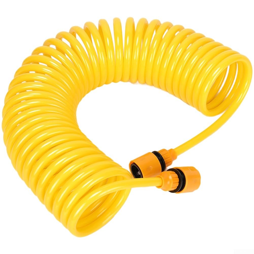 For Recoil Garden Hose – 15m or 25m Expandable Coiled Water Hose for Yard, Garden & Car Washing, Lightweight For EVA Material with Brass Fittings, Retractable(15 meter)