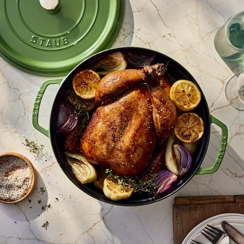 Image of Staub Cast Iron 7-qt Round Dutch Oven - Pistachio