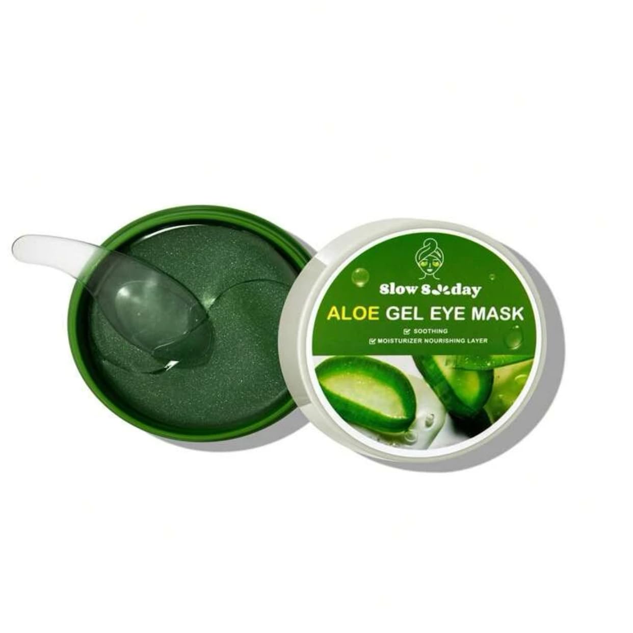 Under eye Aloe Gel Eye Mask, for dark circles and puffiness, dry eyes, brightening, korean skin care - 60 pcs