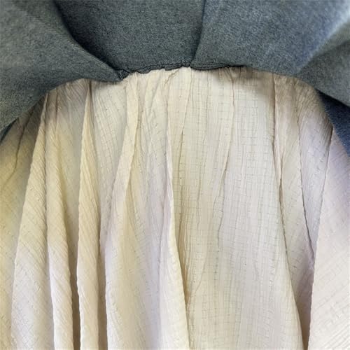 Women's Y2K Denim Patchwork Short Skirt Asymmetrical Hem Pleated A-Line Elastic Waist Casual Skirts3