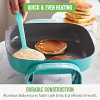 GreenLife 12" 5QT Electric Skillet, Turquoise — image 6