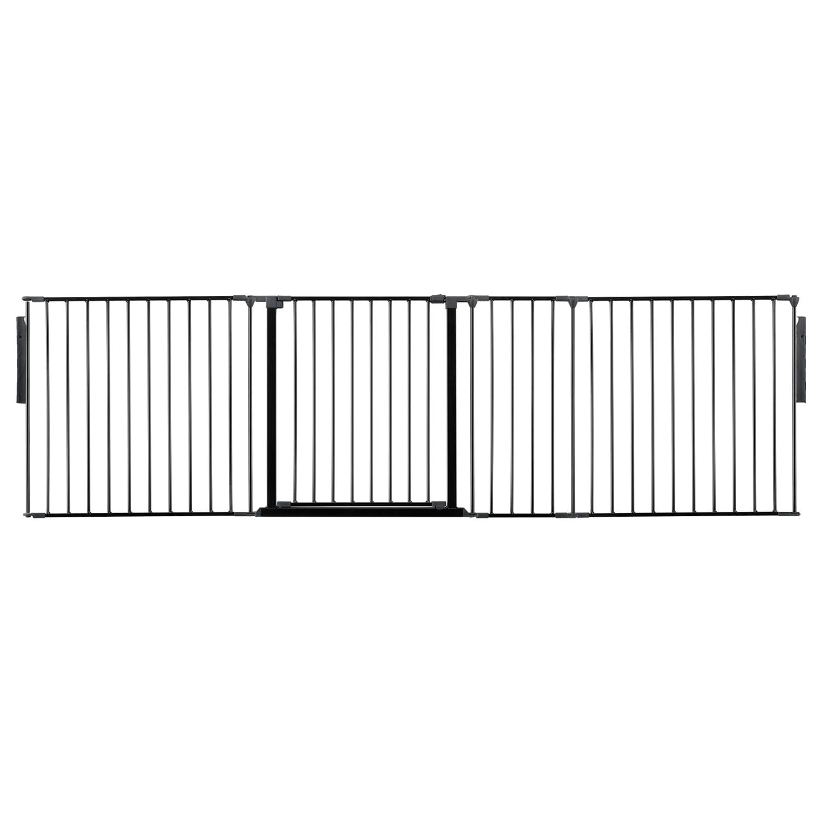 Safetots Premium Multi Panel Room DividerUp To 259Cm WideBlack70Cm TallFlexible Barrier With Door For Baby And Toddler from B&Q