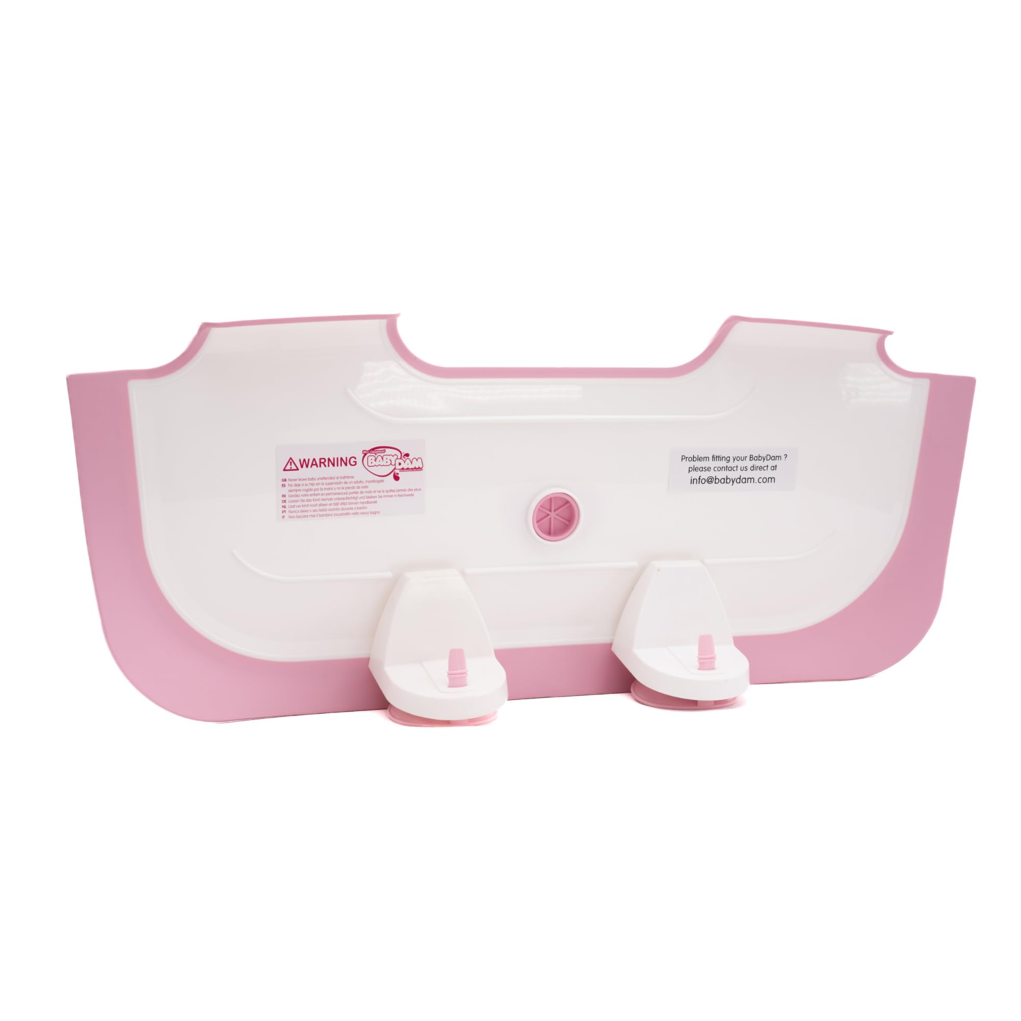 BABYDAM Réducteur de Baignoire Bébé Blanc Rose