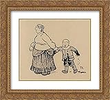 For Meget Av Det Gode 22x20 Gold Ornate Frame and Double Matted Museum Art Print by Theodor Severin Kittelsen