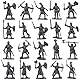 YARNOW 200Stücke Mini Figuren Mittelalterliche Soldaten Modelle Für Sandtisch Deko Detailreiche Miniaturmenschen Für Tabletop Spiele Und Heimdekoration