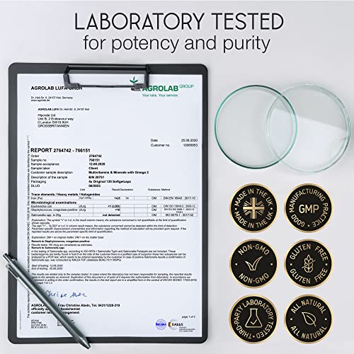 Multivitamins and Minerals with Omega 3 - Multivitamin Tablets for Men & Women - Adult Multi Vitamins with 100% Daily Dose of Iron, Zinc, Vitamin D, C, B12 - 26 Nutrients & Supplements - 60 Tablets - Image 7