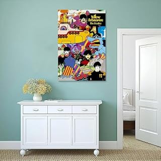 Poster décoratif sur toile représentant les Beatles de sous-marins jaunes – Affiches et images d’art moderne pour chambre à coucher (60 x 90 cm) - Les Beatles, Paul McCartney, John Lennon, RIngo Starr, George Harrison Poster décoratif sur toile représentant les Beatles de sous-marins jaunes - Affiches et images d'art moderne pour chambre à coucher (60 x 90 cm) – Image 4