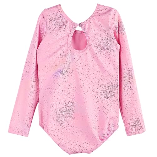 HOZIY Leotards for Girls Ballet Gymnastics Sleeveless Long Sleeve Colorful Sparkles Aqua Blue Pink Purple Solid