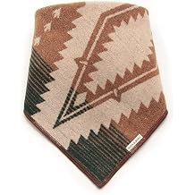 RUTH&BOAZ Wool Blend Ethnic Inca Pattern Snap On Dog Bandanas Q-Green,S