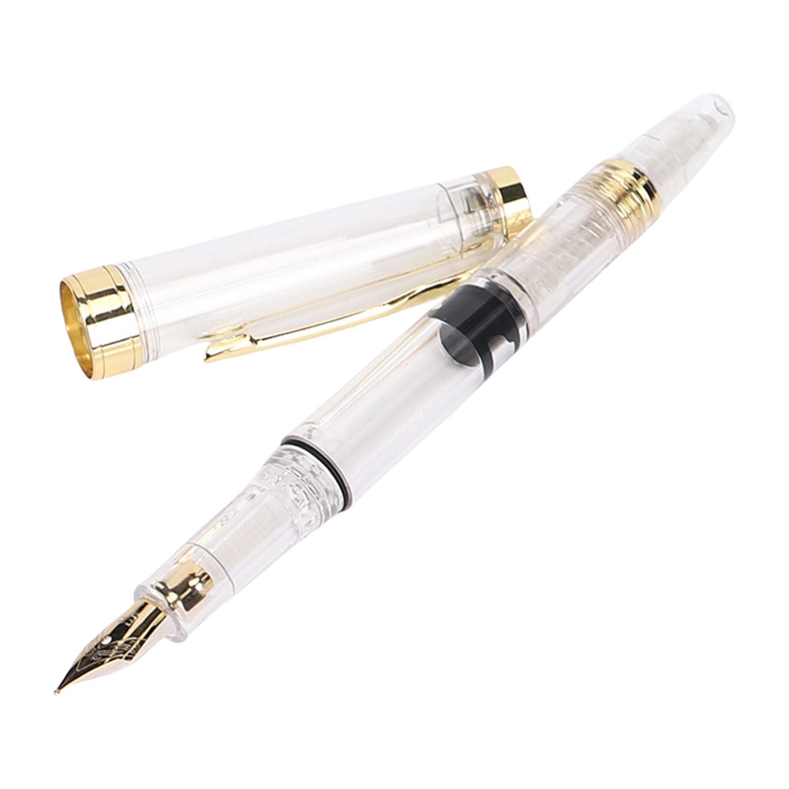 RBRMHM Clear Fountain Pen 0.38mm 0.5mm Writing Pen Pen Stationery Pen Signing Pen School Supplies