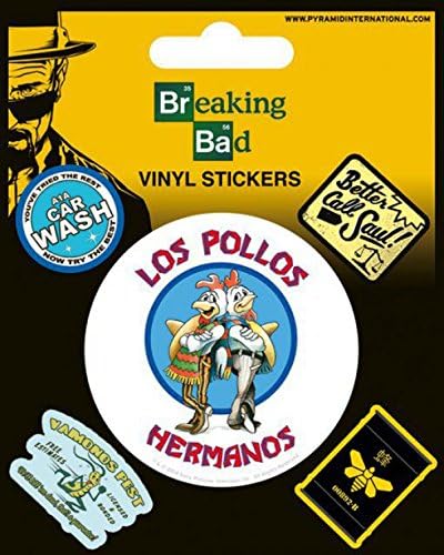 Breaking Bad Sticker Adhesive Decal - Los Pollos Hermanos, Vinyl Sticker Set (5 x 4 inches)