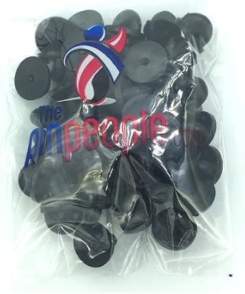 Black PVC Rubber Pin Backs 250