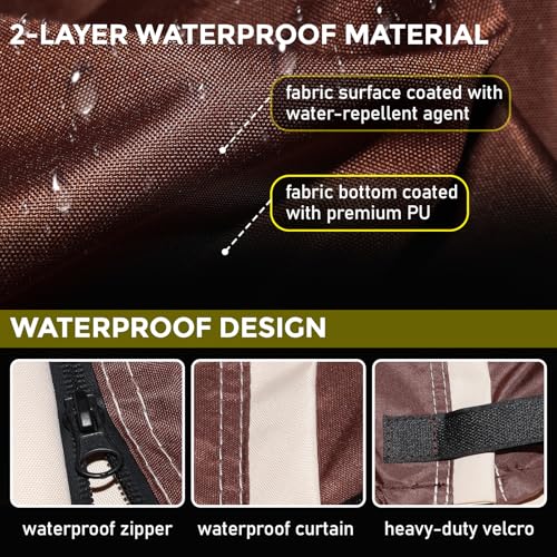 Waterproof Golf Cart Cover, Bailoo Heavy Duty 600D Marine Grade Fabric, Universal Fits for 2/2+2/4 Passengers Yamaha, Honda, Club Car, EZ GO Golf Carts