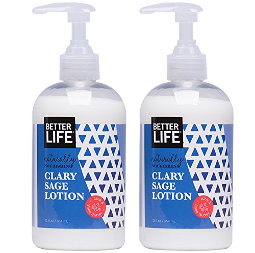 Better Life Natural Hand and Body Lotion, Clary Sage, 12 Ounces (Pack of 2)