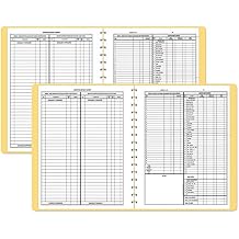 Dome 612 Bookkeeping Record, Tan Vinyl Cover, 128 Pages, 8 1/2 x 11 Pages - 2 Pack