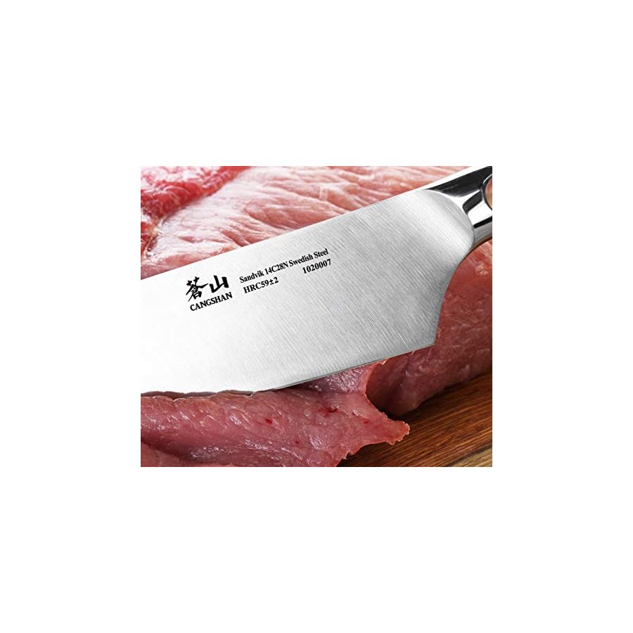 Cangshan-TN1-Series-1020007-Swedish-14C28N-Steel-Forged-Chef-Knife-8-Inch Cangshan TN1 Series 1020007 Swedish 14C28N Steel Forged Chef Knife, 8-Inch