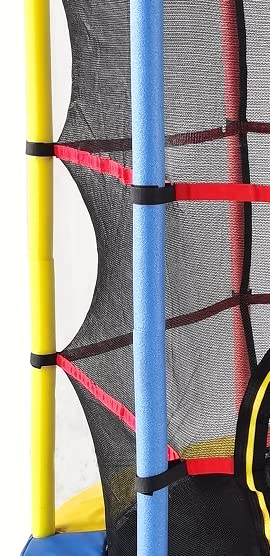 Ricco® Mini-Trampolin für Kinder, 140 cm, mit Sicherheitsnetz, integrierter Reißverschluss-Rahmenabdeckung – maximale… – Bild 4