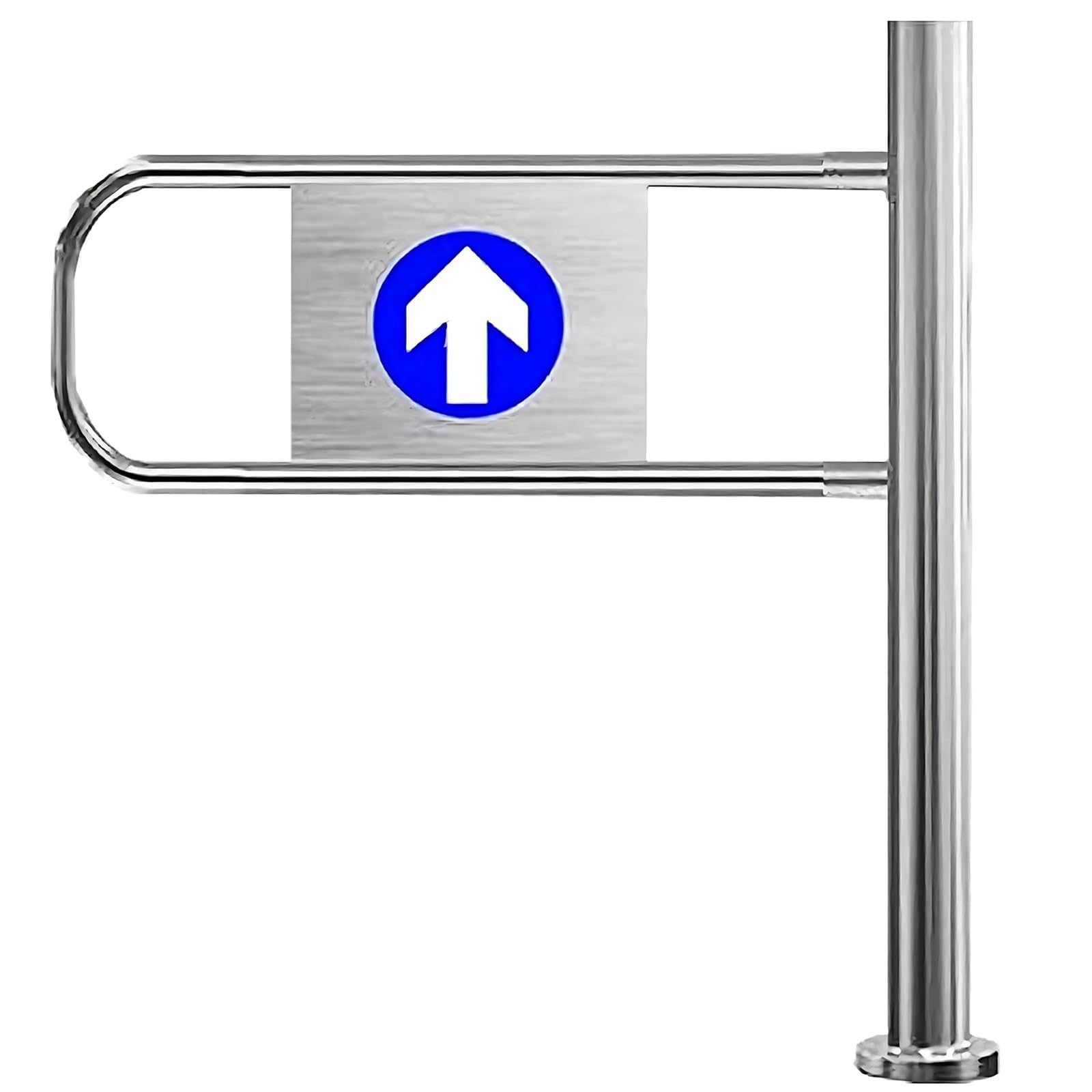 Stainless Steel Warehouse Pedestrian Gate Door, Supermarket Entrance Swing Turnstile, Stainless Steel, for Supermarket Entrances and Warehouse Pedestrian Passage(50x100cm,Right)