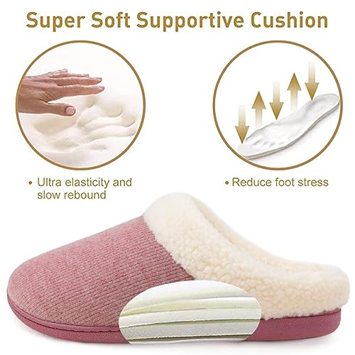 Image of Wishcotton Fuzzy Women's Slippers, Warm House Shoes