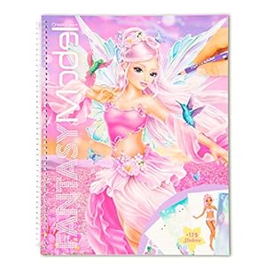 Depesche 11430 TOPModel Fantasy – Create your Fantasy Model, kleurboek met 78 pagina’s om in te kleuren en te beplakken…