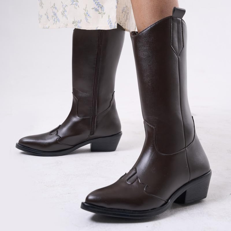 Image of FAUSTO Women Flared Heel Boots