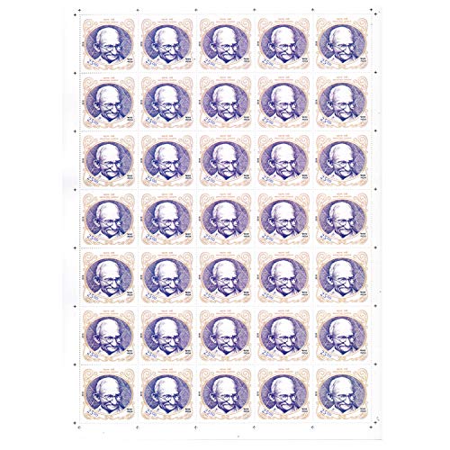 Image of MW Mintage World Mahatma Gandhi Indian Lawyer, Anti-Colonial Nationalist and Political Ethicist Full Stamp Sheet 25Rs - 2018