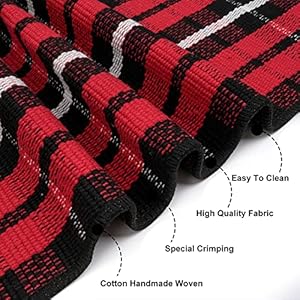 Christmas Door Mat Outdoor 2'x3', Black and Red Christmas Rug Machine Washable Area Rugs, Cotton Woven Checkered Front Door Mat Outside Entrance Layered Doormat for Porch/Entryway/Kitchen Christmas Door Mat Outdoor 2×3 Black and Red Christmas Rug Machine Washable Area Rugs Cotton Woven Checkered Front Door Mat Outside Entrance Layered Doormat for PorchEntrywayKitchen