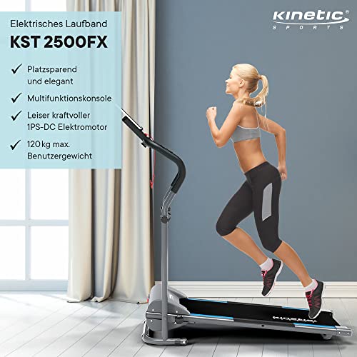 Kinetic Sports KST2500FX Laufband klappbar elektrisch flach leiser Elektromotor 500 Watt bis 120 kg, GEH- und… – Bild 3
