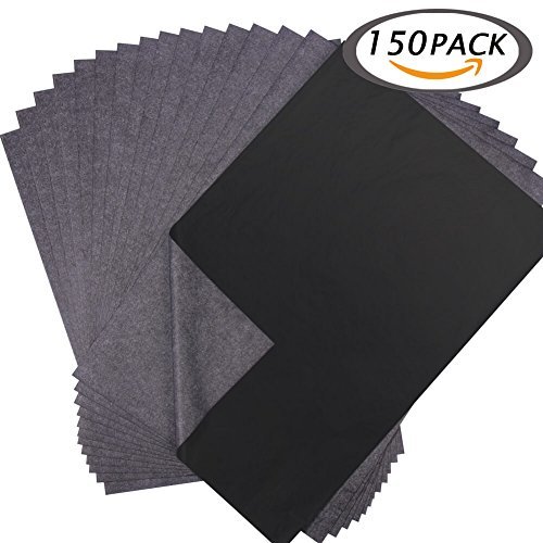 selizo 150 Sheets Black Carbon Transfer Tracing Paper for Wood, Paper, Canvas and Other Art Surfaces (9 x 13 Inches)