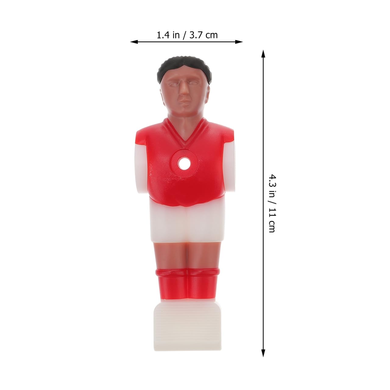 STOBOK Piłkarzyki figurki piłkarzyki ęskie do 1,4 stołowe 4 sztuki (czerwone i niebieskie)