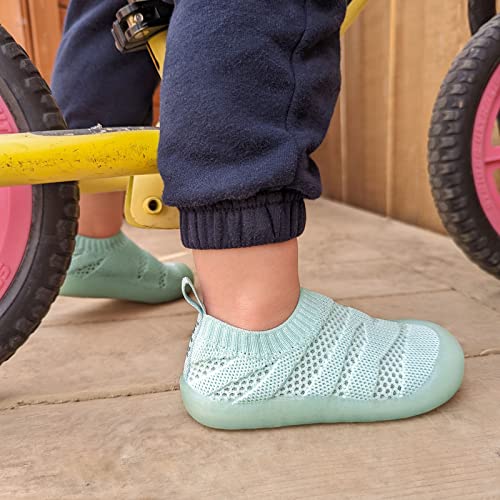 Image of JAN & JUL Slip-on Knit Shoes, Machine Washable and Lightweight Sneakers for Toddler Boys and Girls