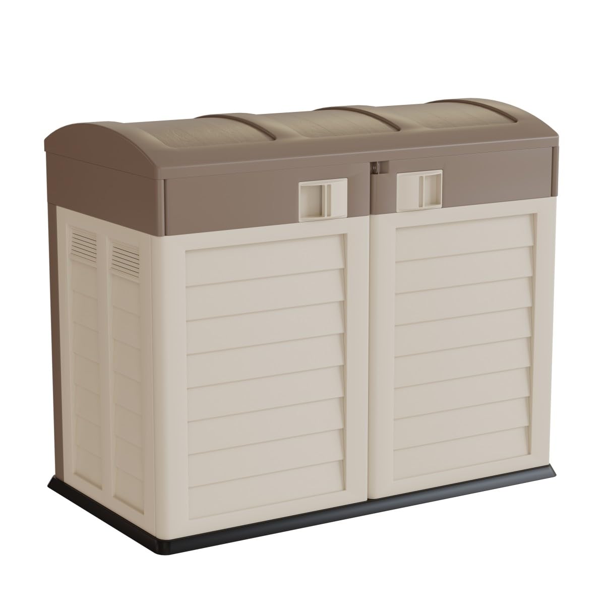 INTEC - Coffre de Jardin 1500L - Abri Poubelle Exterieur Polypropylène Verrouillable Rangement Outils Jardin