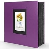Photo Album 4x6 600 Photos, Leather Cover Extra Large Capacity Holds 600 Horizontal and Vertical 4x6 Pictures Record Valentine's Day Christmas Holiday Commemorative Gift(Purple, 600 Pockets)