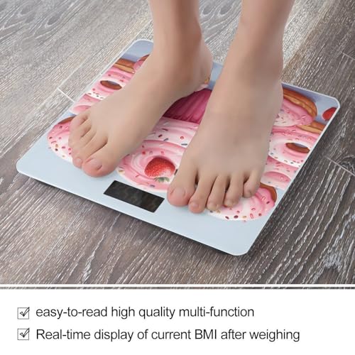 Báscula digital para cuerpo Pink Donut y Cupcake 180kg miniatura 5