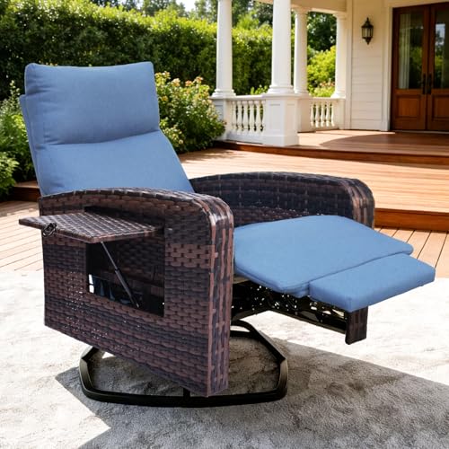 ZZW Wicker Recliner Chair Set