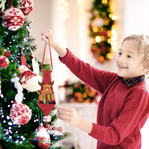 SOIMISS 3Pcs Weihnachtskrawatten Lustige Pailletten Santa Schneemann Hirsch Krawatten Neuheit Weihnachten Hängenden Ornamente für Weihnachtsferien Kostümzubehör