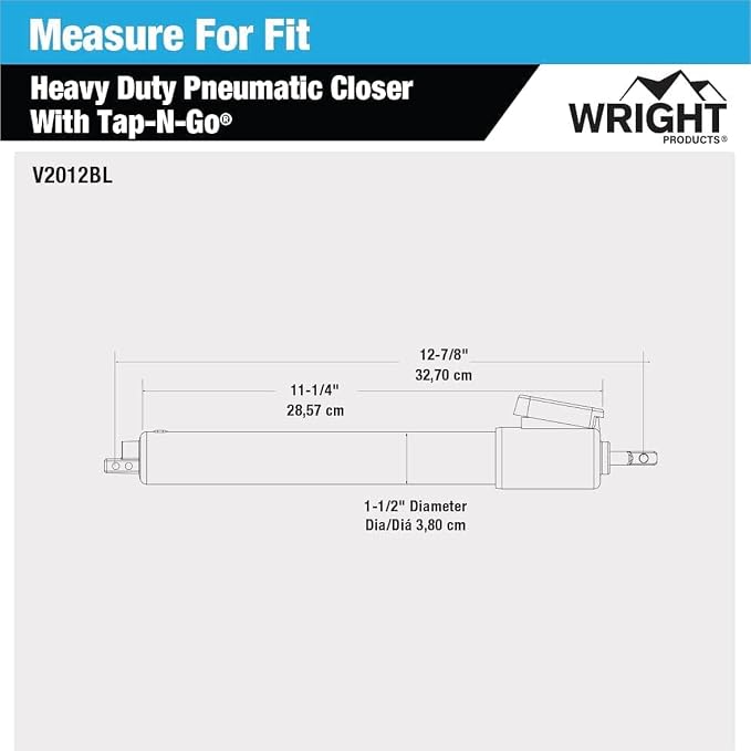 Wright Products V2012BL Pistón Neumático Negro miniatura 2