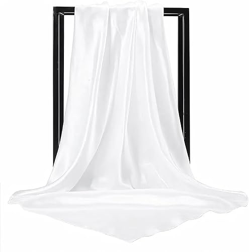 Miniatura 3 de vimate Pañuelo cuadrado de seda de 35 pulgadas, bufanda de seda de moda para mujer para envolver el cabello y dormir por la noche.