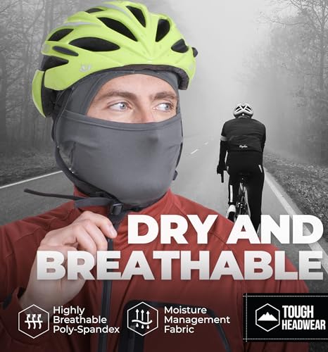 Image of Tough Headwear Balaclava Ski Mask - Breathable Face Mask for Men - Flexible Hinge Full Face Cover - Windproof Motorcycle Gear