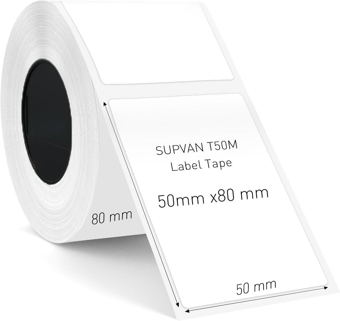 Label Maker Tape SUPVAN T50M Adapted Label Print Paper Refill White