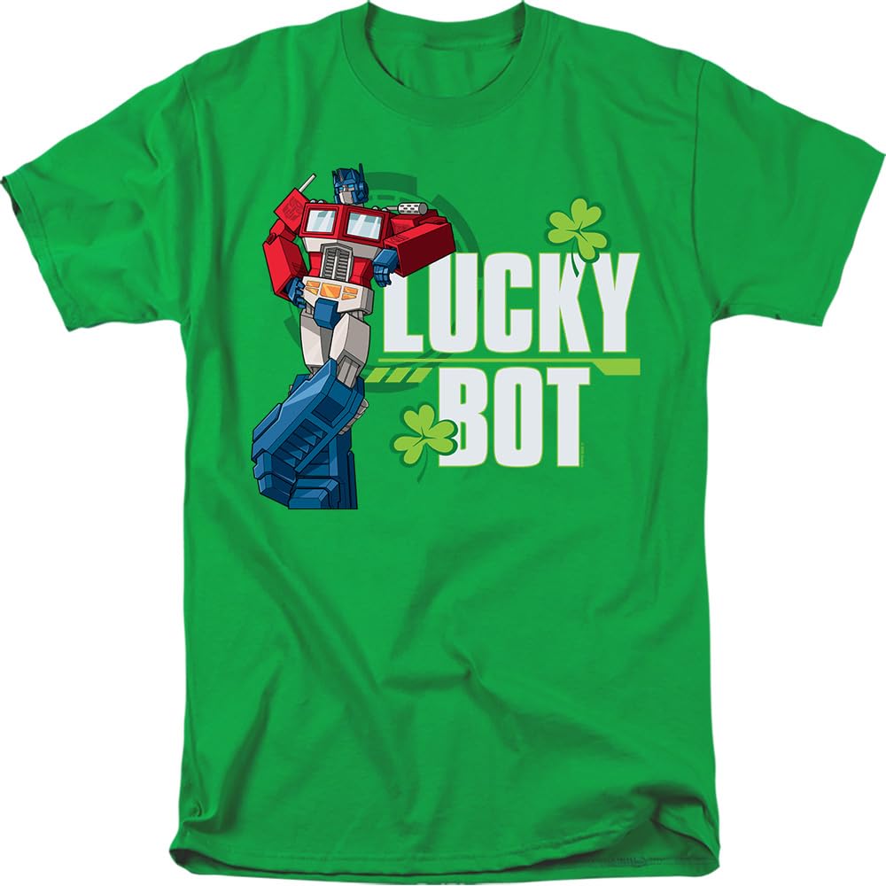 Transformers St Patrick's Day Optimus Prime Lucky Bot Unisex Adult T Shirt