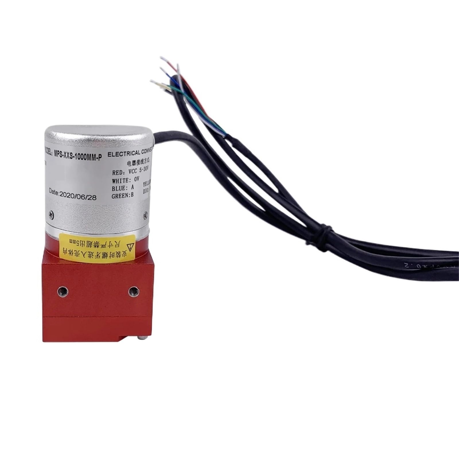 Potentiomètre à câble métallique à capteur linéaire, Sortie 4-20mA/0-5V/0-10V, Plage de Mesure 100-800mm MPS-XXS(500mm 0-5V)