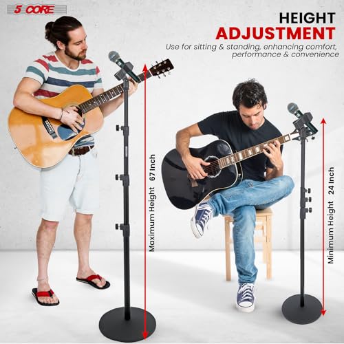 5 Core MS RBL 3T Mic Stand Floor Height Adjustable Universal Heavy Duty Microphone Stands Round Base Soporte De Micrófono thumb #3