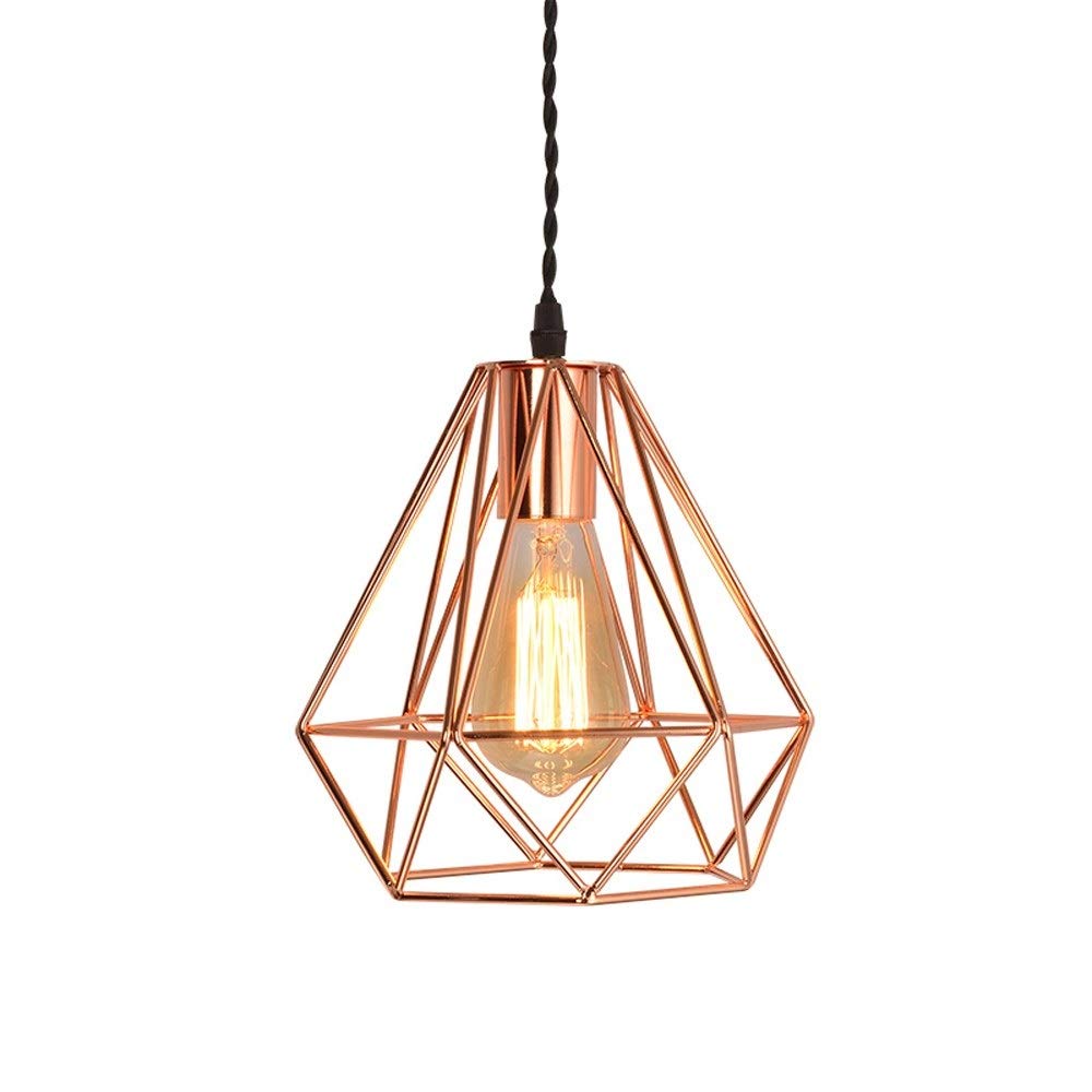 Lampe de lustre en diamant durable en fer forgé blanc style postmoderne