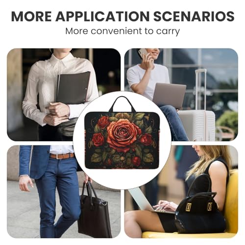 Funda para laptop 14 pulgadas para mujer y hombre rosada gótica miniatura 6