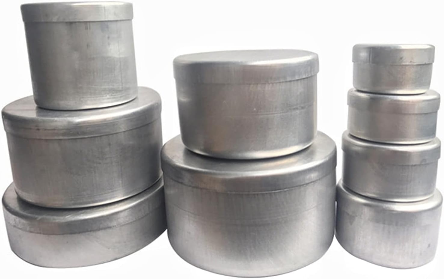 10 Pack Take Soil Aluminum Box, Soil Weighing Box, Soil Sample Box, Laboratory Aluminum Box (Φ40×25mm)