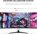CRUA 34" Curved Gaming-Monitor, 165 Hz, WQHD 3440 x 1440 UltraWide, 21:9 VA-Panel, 1500R, 120% sRGB, AMD FreeSync, Wandmontage möglich für Gaming, Streaming und Arbeit