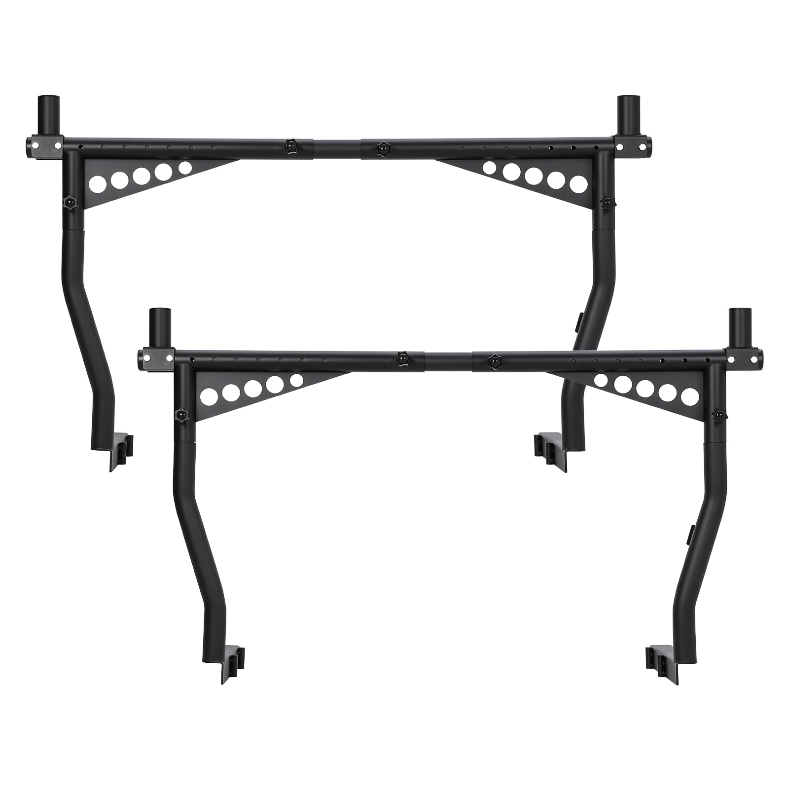 Universeller, ausziehbarer LKW-Leiterträger, 132–208 cm verstellbar, LKW-Träger Truck Rack,454kg Tragkraft,bohrfreier,robuster Pickup-Träger für Kajaks, Holz, Leitern, Surfbretter und Dachgepäck