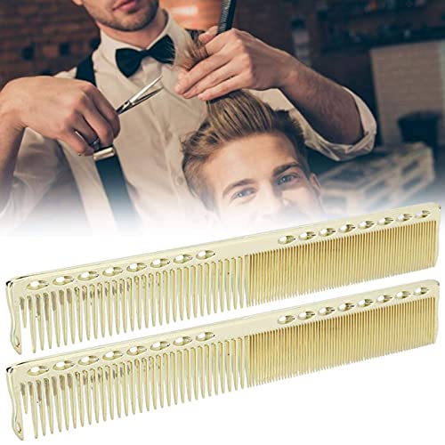 Professional Hair Combs, Fine Cutting Comb Anti Static Hairdressing Comb Fine and Wide Tooth Styling Haircomb for Men and Women(Gold) - Image 4