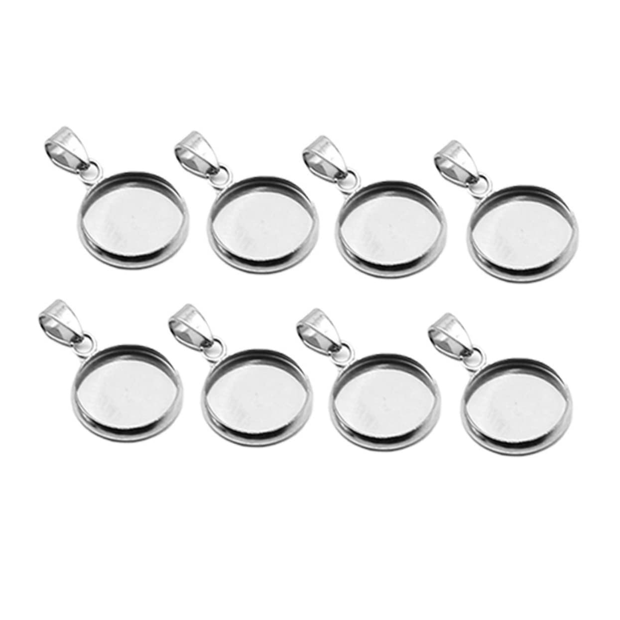 50 Pièces Plateaux Pendentifs Ronds 20mm - Lunette En Laiton Pour Cabochons 18mm - DIY Bijoux Et Créations - 5